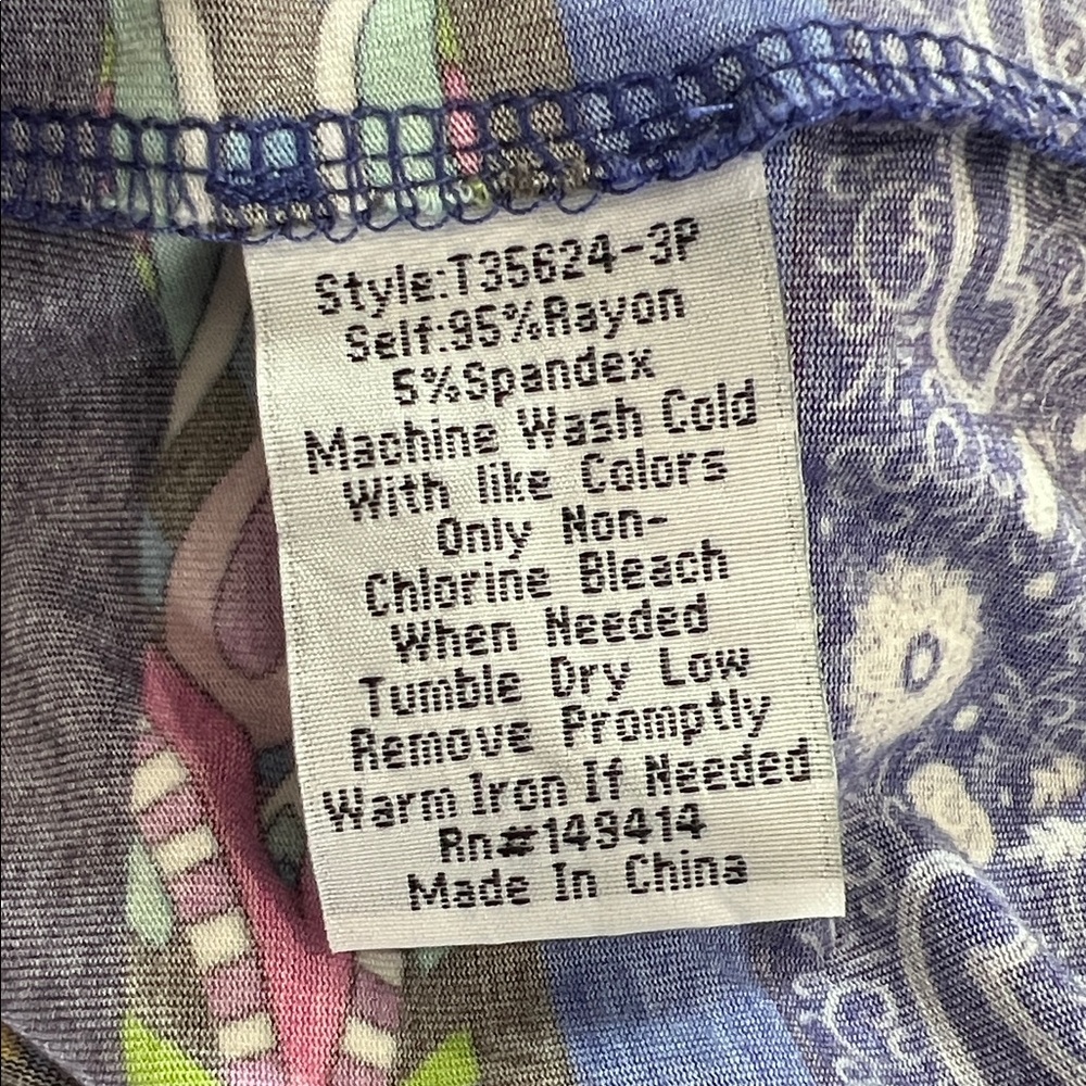 Johnny Was Janie Favorite Tiered Tea Length Dress Colorful V-Neck Dress - Picture 8 of 9